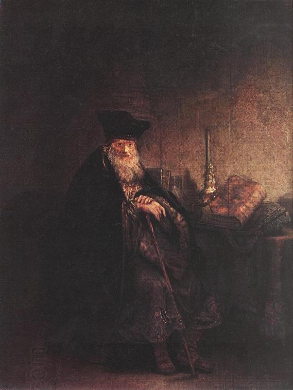 REMBRANDT Harmenszoon van Rijn Old Rabbi China oil painting art